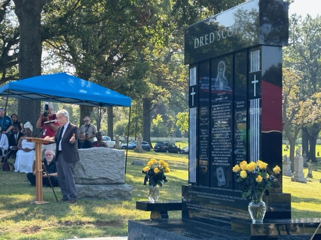 165th Anniversary of the passing of Dred Scott commemorative Calvary Cemetery Monument dedication. Image No. 4