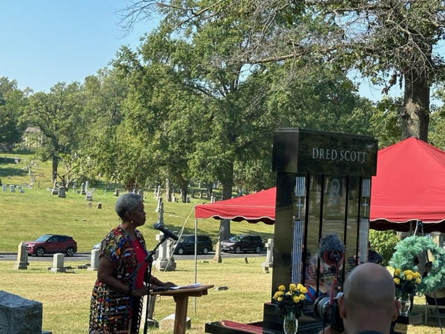 165th Anniversary of the passing of Dred Scott commemorative Calvary Cemetery Monument dedication. Image No. 8