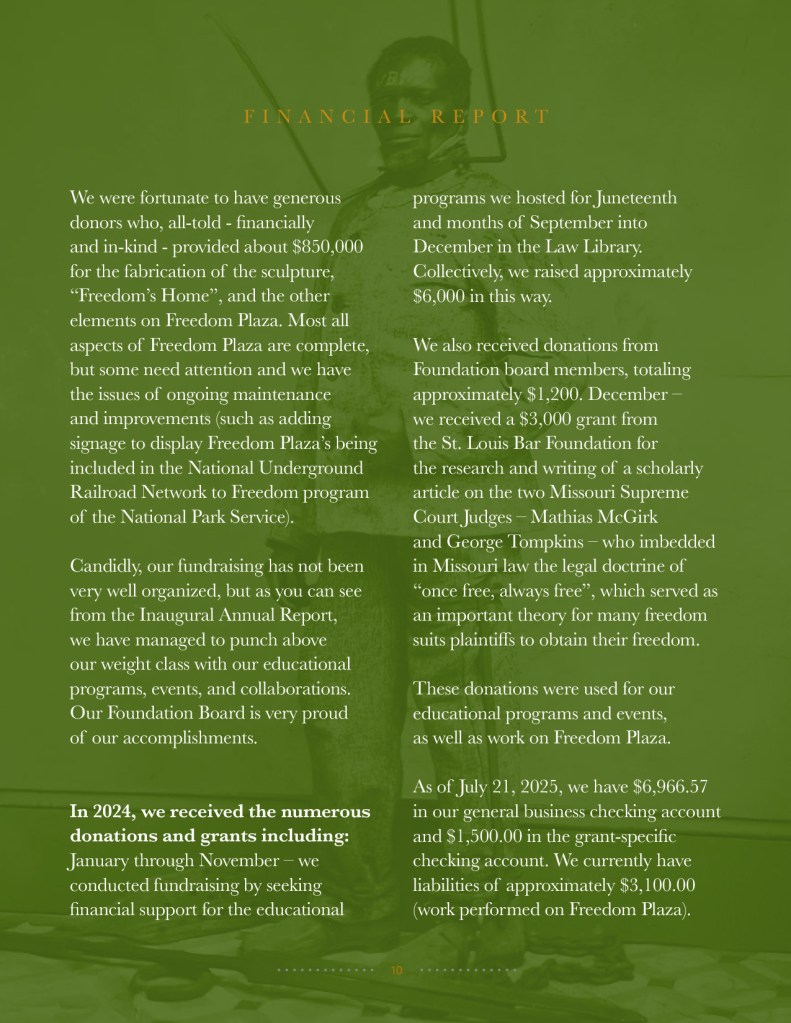 FSMF_2024_Annual_Report_110125 page 10 featuring the watermarked portrait of Wilson Chinn.